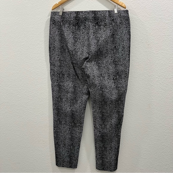 Alfani XL Flocked Animal Print Pull-On Pants Black Size New without tags Holiday - Picture 2 of 9